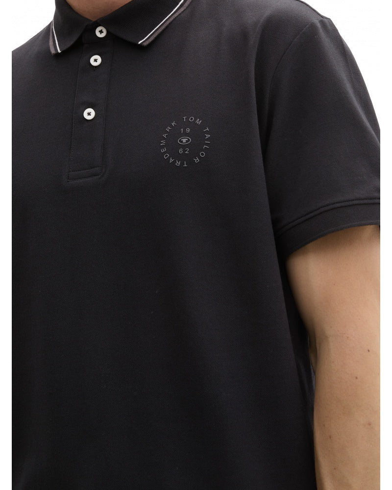 Tom Tailor pánske polo 1043721/29999, čierna