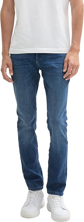 Tom Tailor pánske rifle Josh Regular Slim so strečom Dark Stone Blue