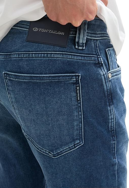 Tom Tailor pánske rifle Josh Regular Slim so strečom Dark Stone Blue