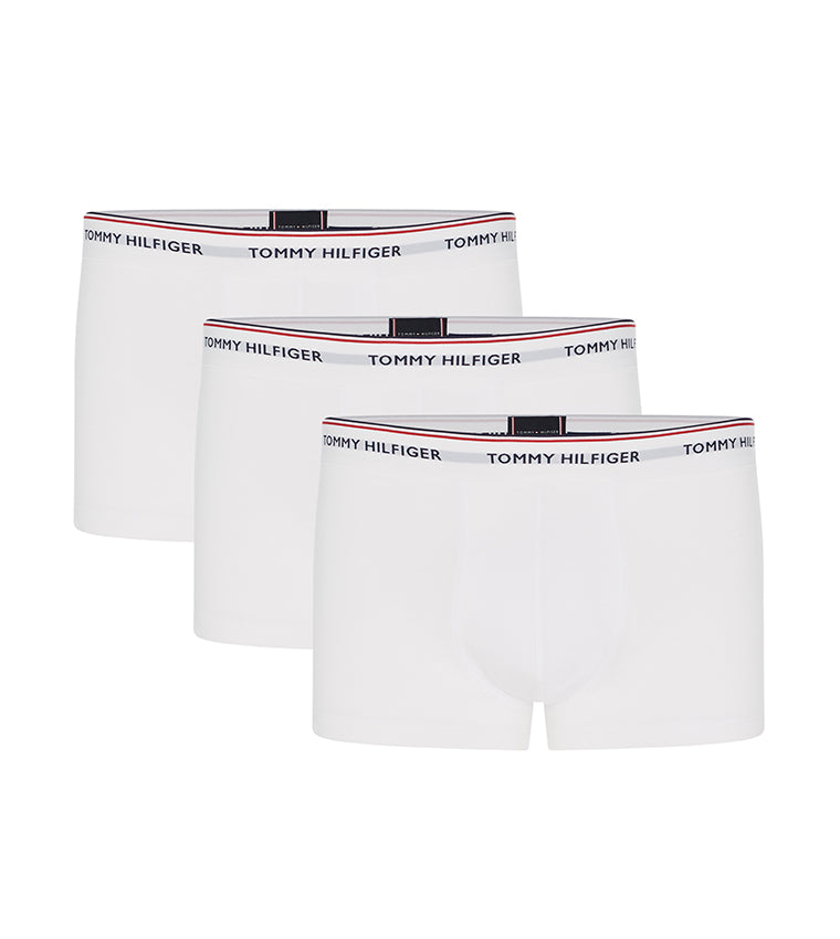 Tommy Hilfiger Follow 3-Pack Stretch Cotton Trunks - White