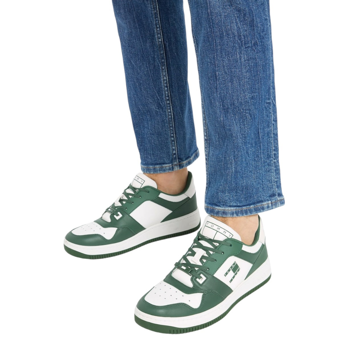 Tommy Hilfiger pánske tenisky TJM Basket Premium zeleno-biele