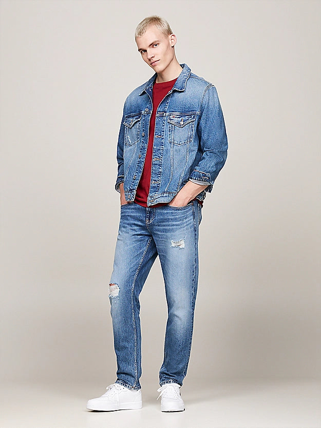 Tommy Jeans Austin Distressed Slim Tapered Jeans