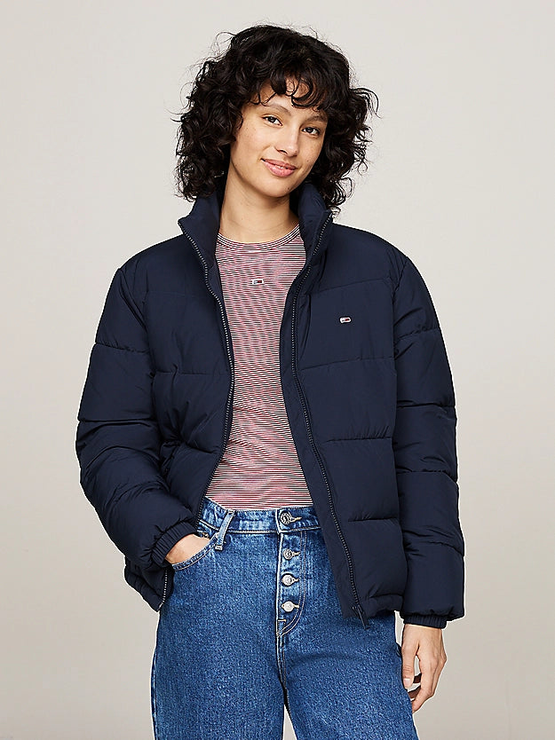 Tommy Jeans High-Neck Zip-Thru Puffer Jacket