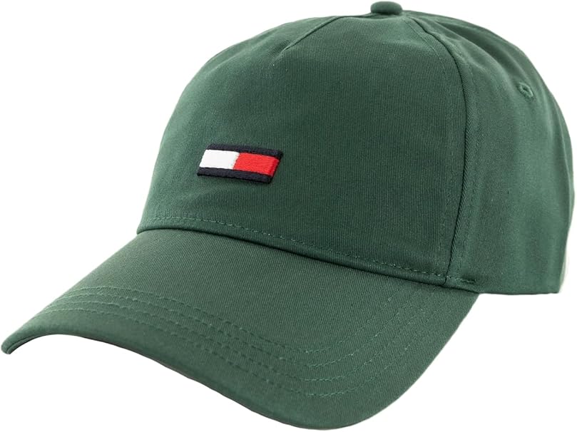 Tommy Jeans Men's TJM Elongated Flag Cap, Green (Tahoe Forest), OS