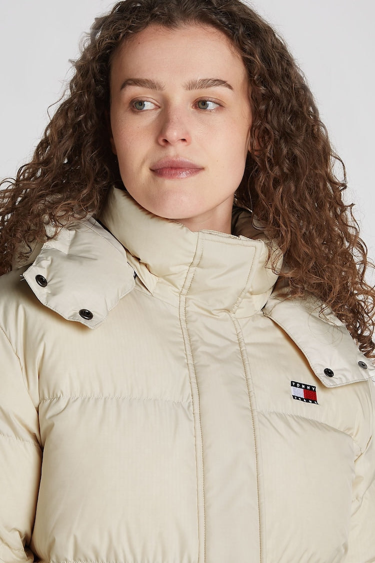 Tommy Jeans Natural Alaska Long Puffer dámska bunda