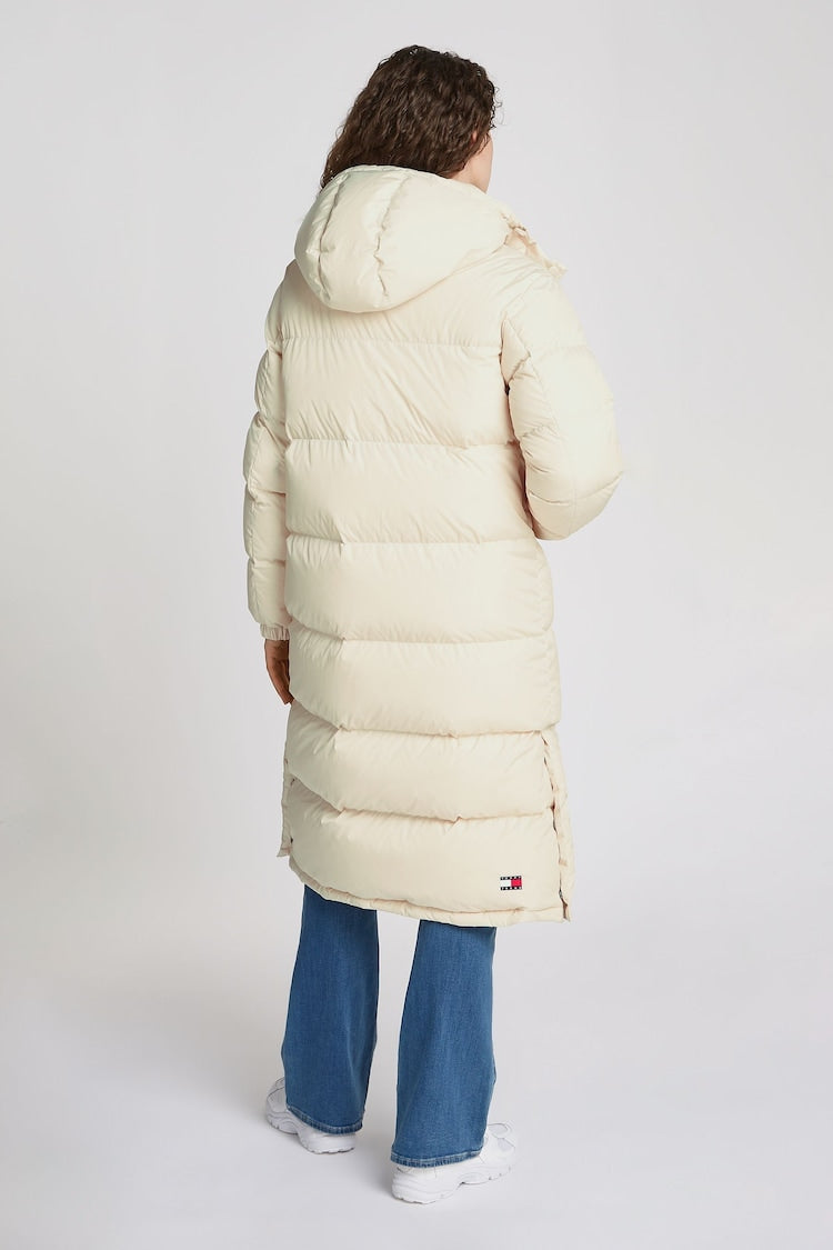 Tommy Jeans Natural Alaska Long Puffer dámska bunda