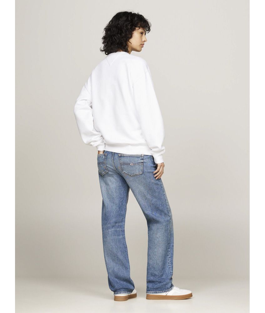 Tommy Jeans Women's White Tjw Rlx Stardst Varsity Crew dámska mikina