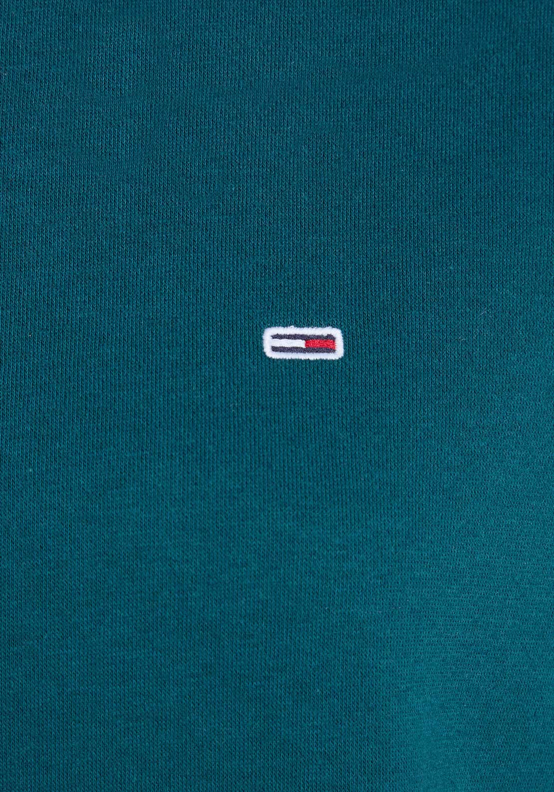 Tommy Jeans Womens Flag Patch Sweatshirt, Seawater Green dámska mikina