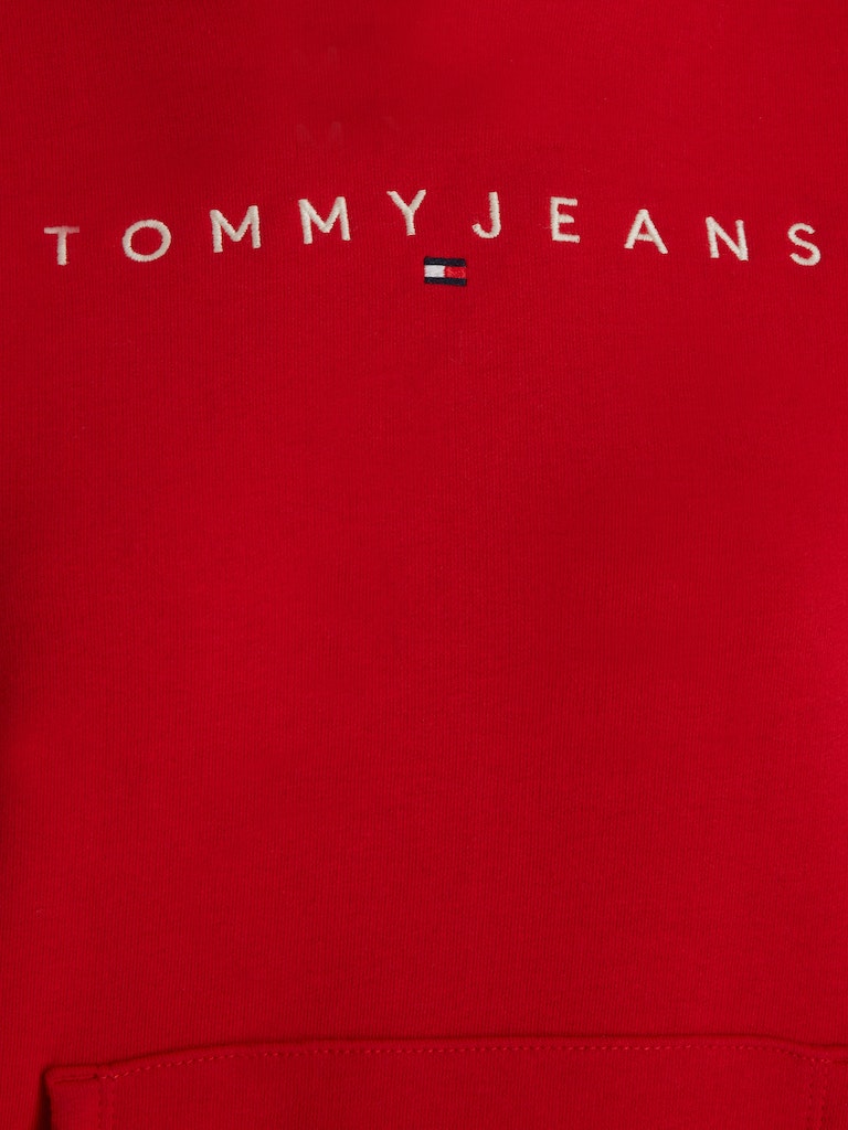 Tommy Jeans dámska mikina červená s kapucňou
