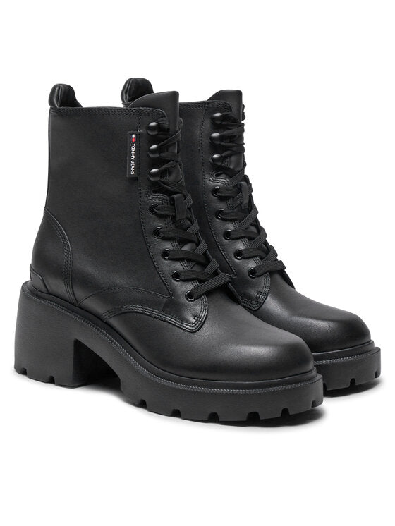 Tommy Jeans dámske čižmy Čierna