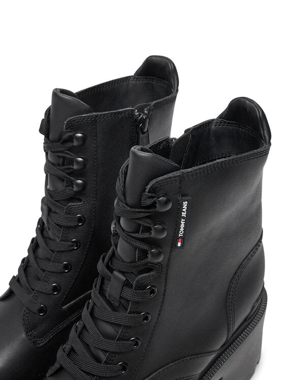 Tommy Jeans dámske čižmy Čierna