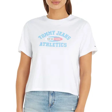 Tommy Jeans dámske tričko biele s nápisom