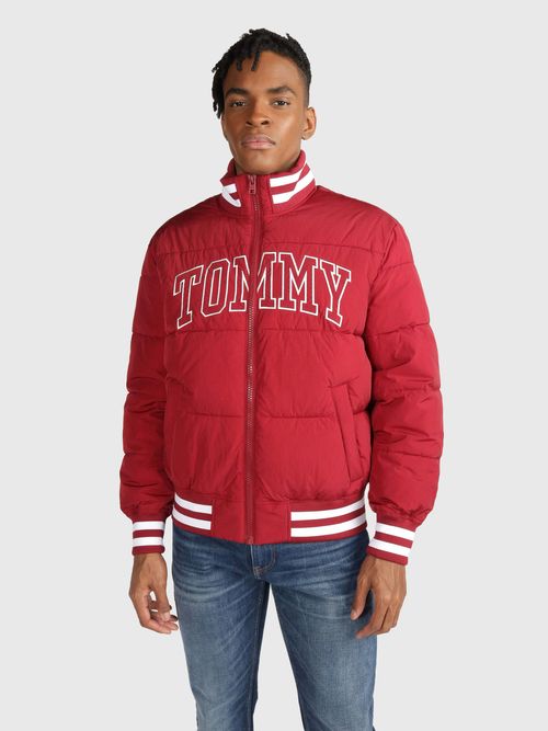 Tommy Jeans pánska bunda červená