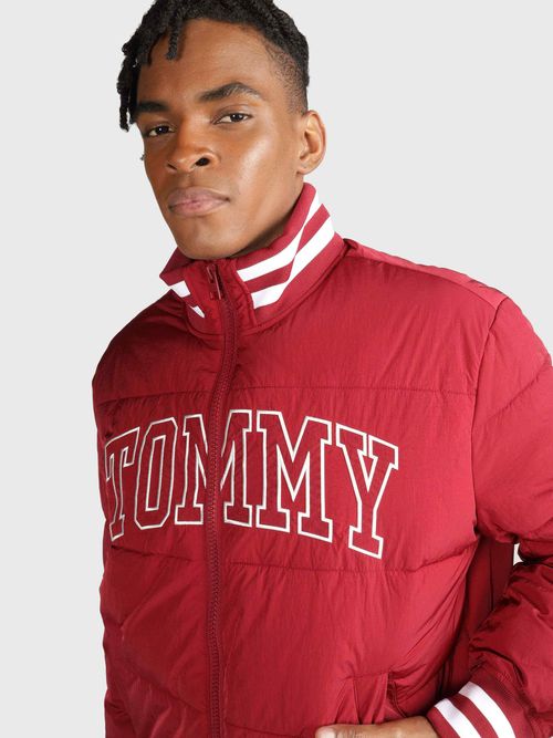 Tommy Jeans pánska bunda červená