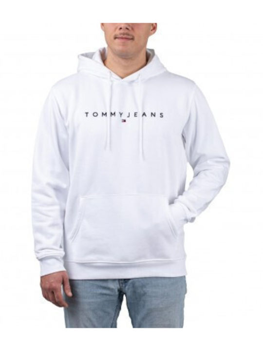 Tommy Jeans pánska mikina s kapucňou biela