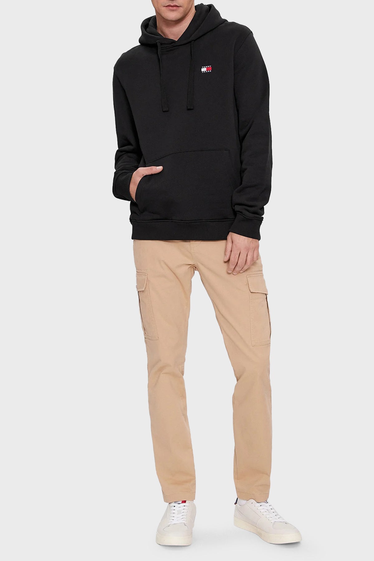 Tommy Jeans pánska mikina s kapucňou čierna