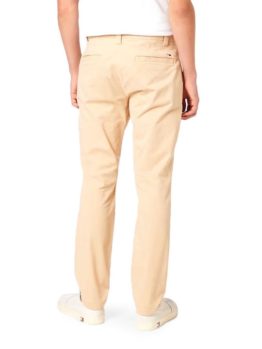 Tommy Jeans pánske chino nohavice béžové