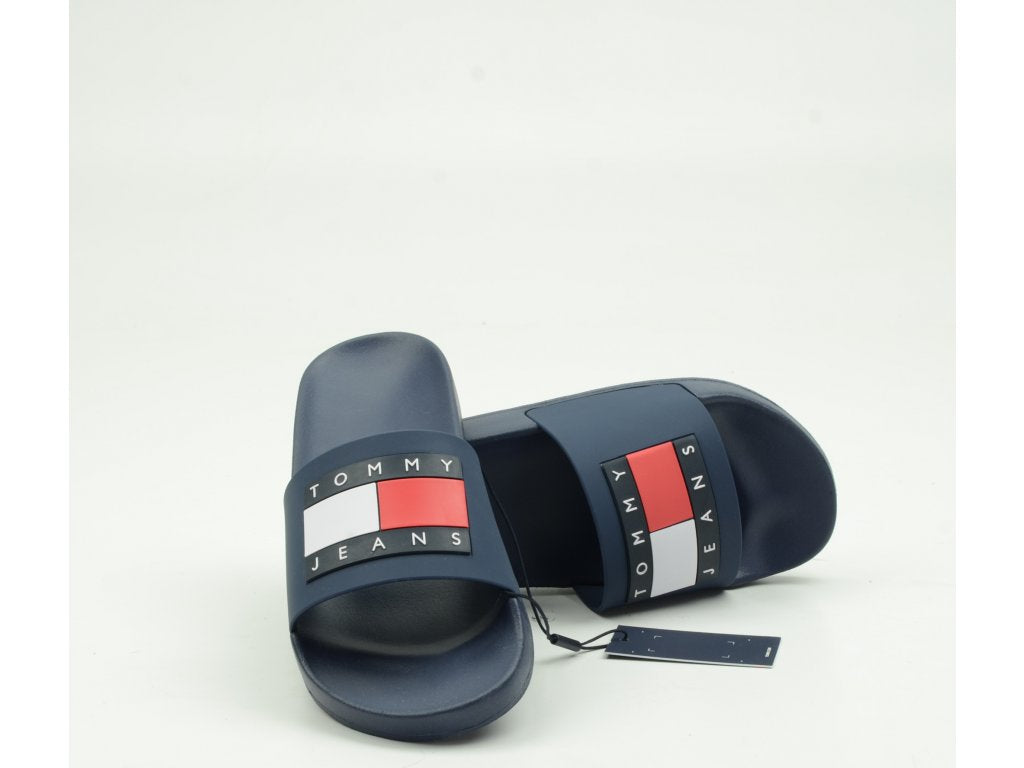 Tommy Jeans pánske pantofle modré