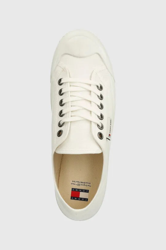 Tommy Jeans pánske tenisky FLEXIBLE OUTSOLE LACE UP biele