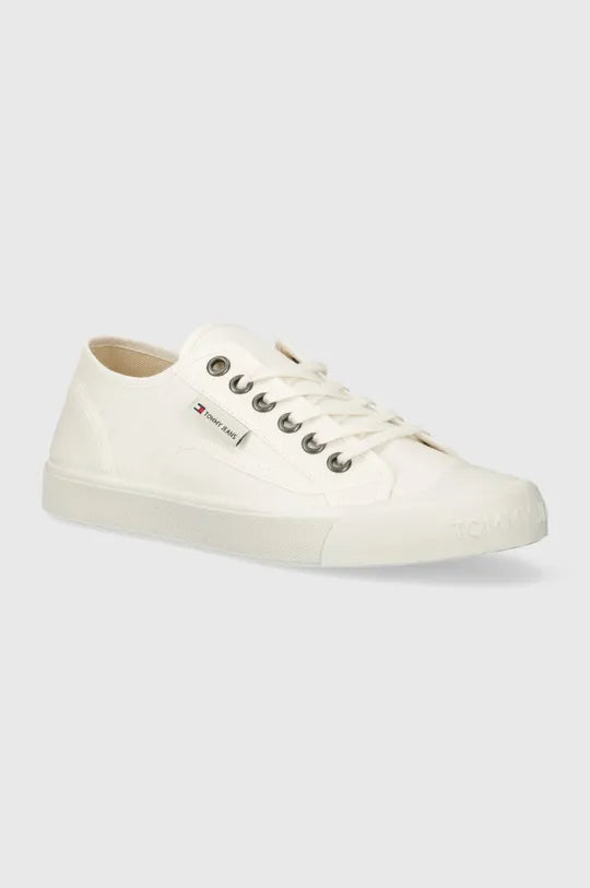 Tommy Jeans pánske tenisky FLEXIBLE OUTSOLE LACE UP biele