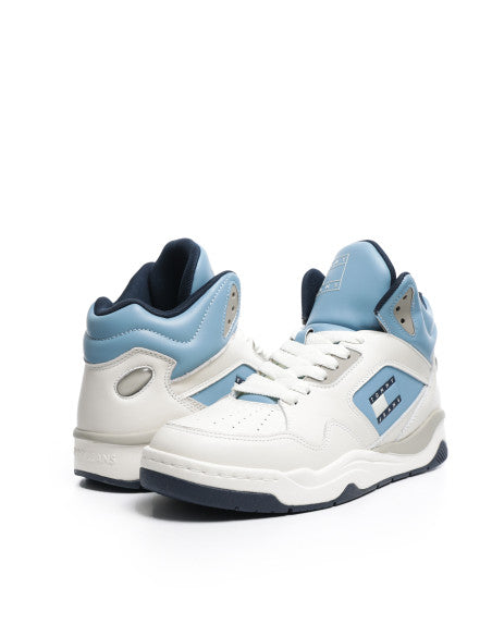 Tommy Jeans pánske tenisky TJM Basket Mid Top bielo-modré