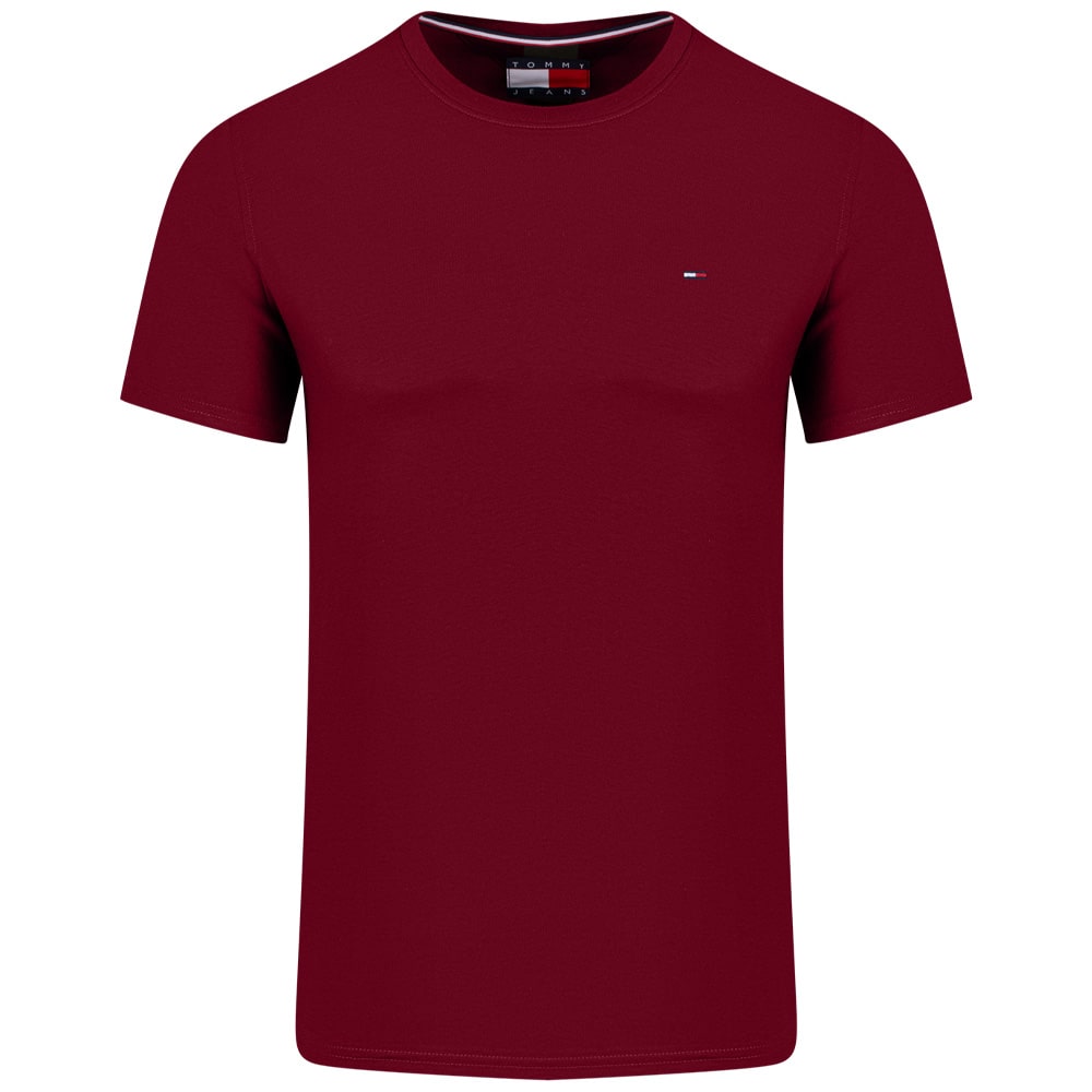 Tommy Jeans pánske tričko bordové