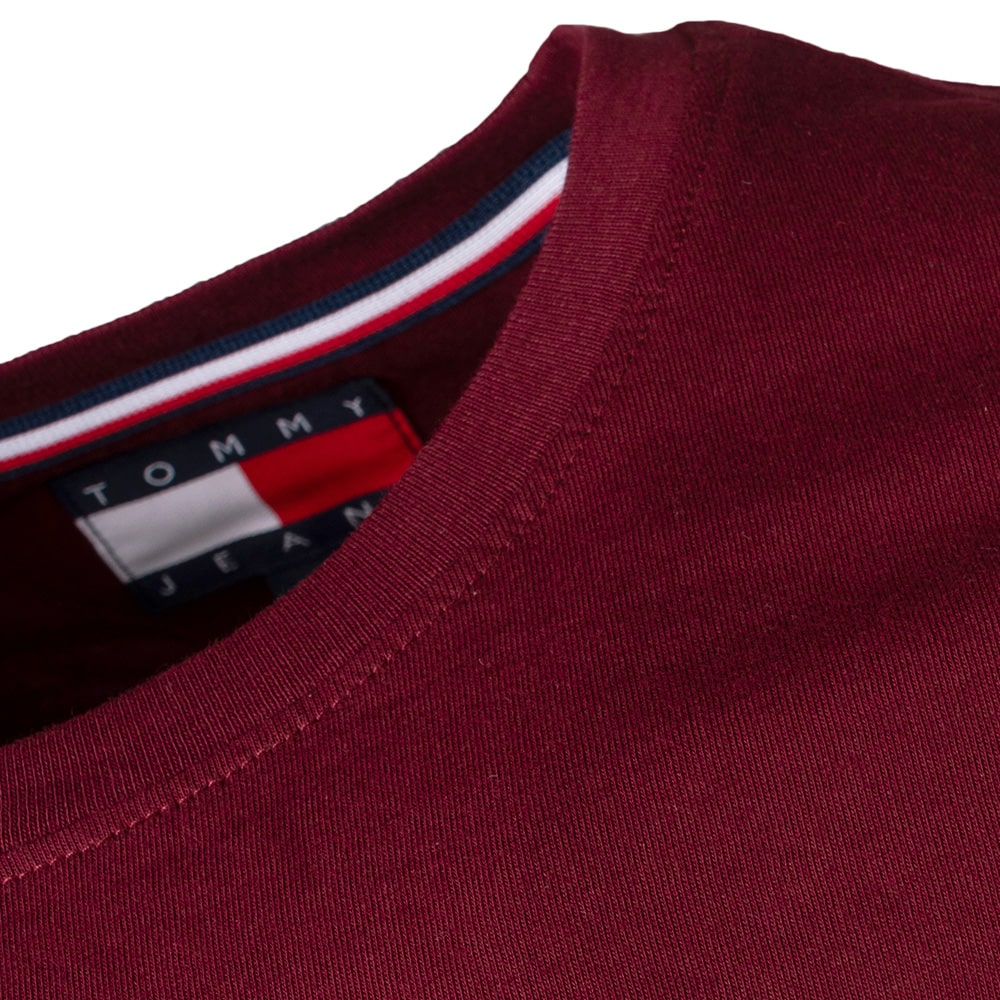 Tommy Jeans pánske tričko bordové