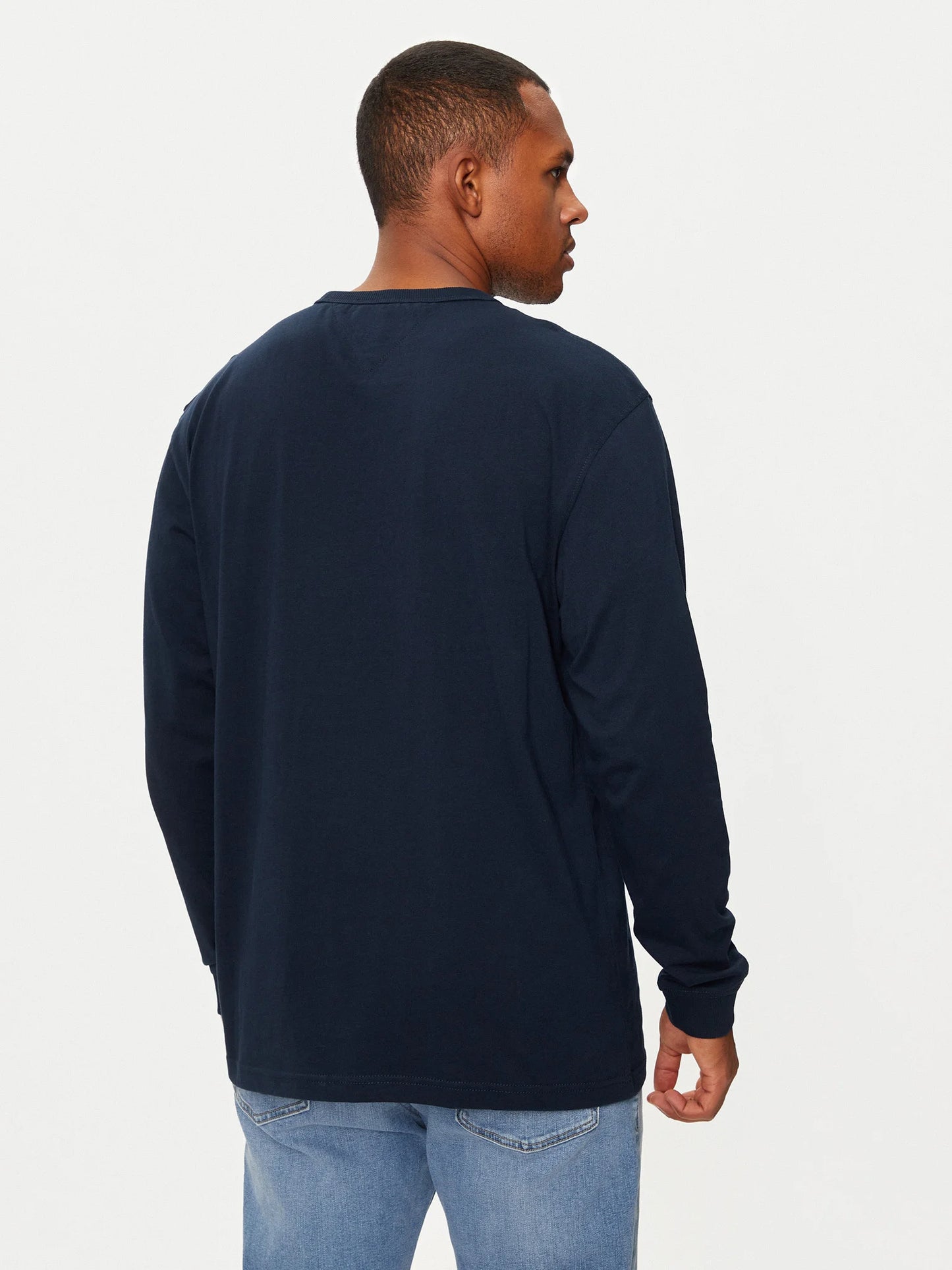Tommy Jeans pánske tričko s dlhými rukávmi tmavomodré
