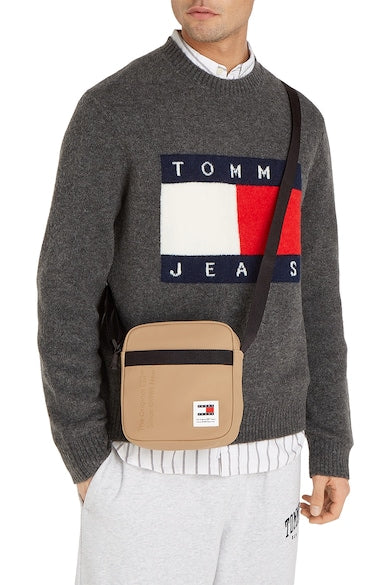 Tommy Jeans unisex crossbody taška béžová