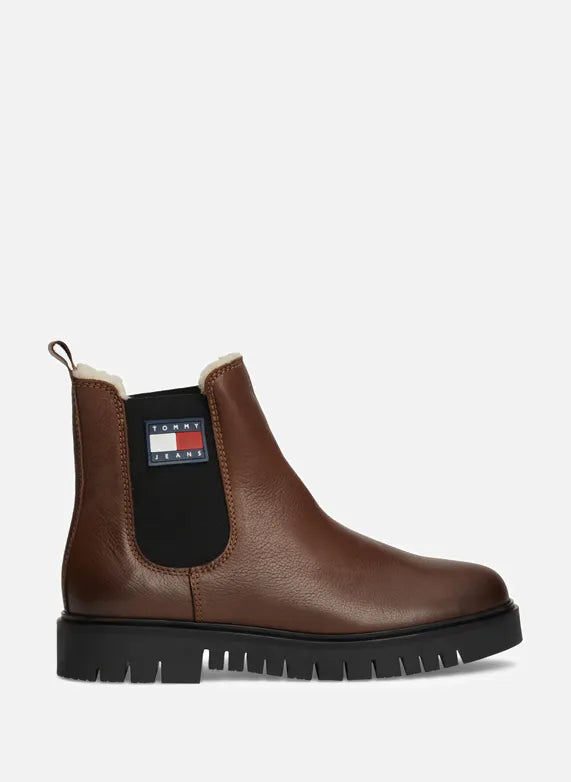 Tommy hilfiger Chelsea Leather Boots - Brown Dámske Topánky