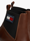 Tommy Hilfiger dámske kožené členkové čižmy hnedé