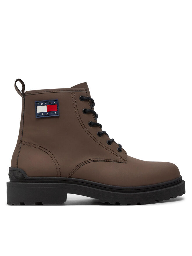Tommy Jeans pánske outdoorové topánky hnedé