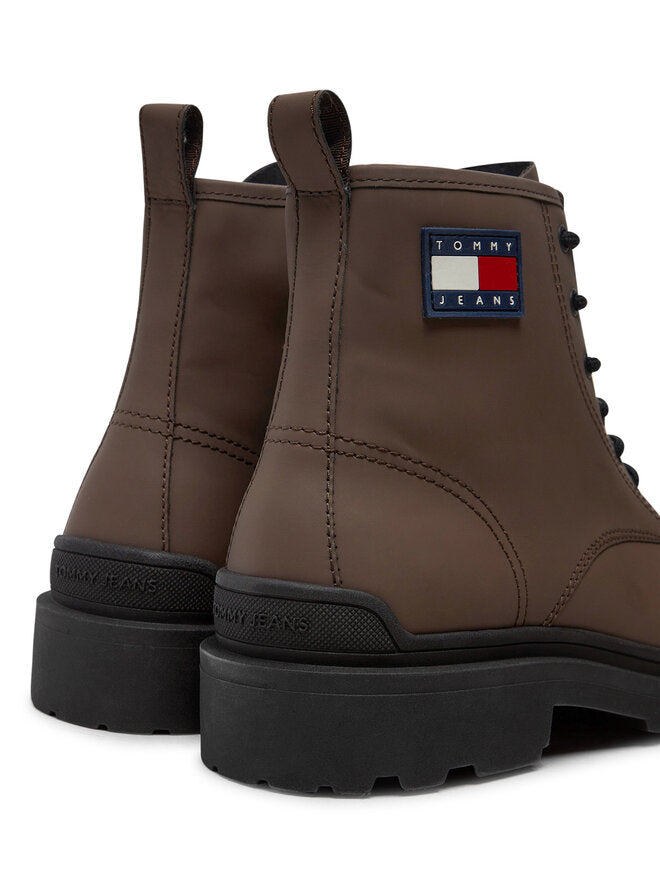 Tommy Jeans pánske outdoorové topánky hnedé