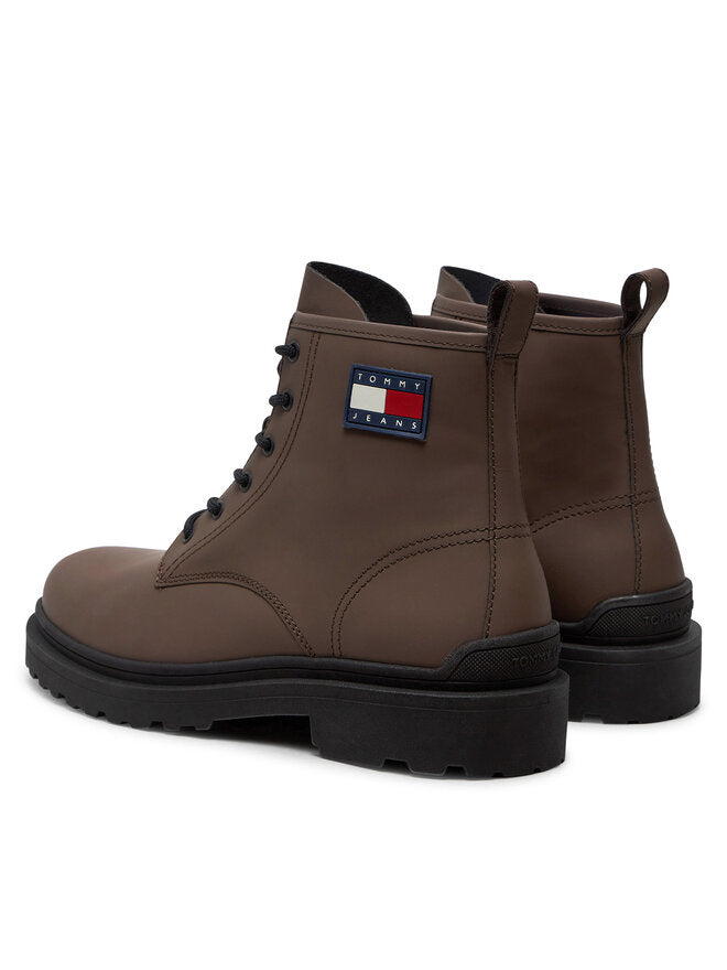 Tommy Jeans pánske outdoorové topánky hnedé