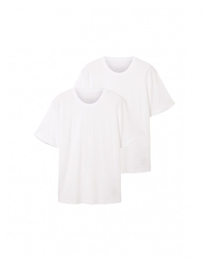 Tom Tailor pánske tričko 2-PACK biele