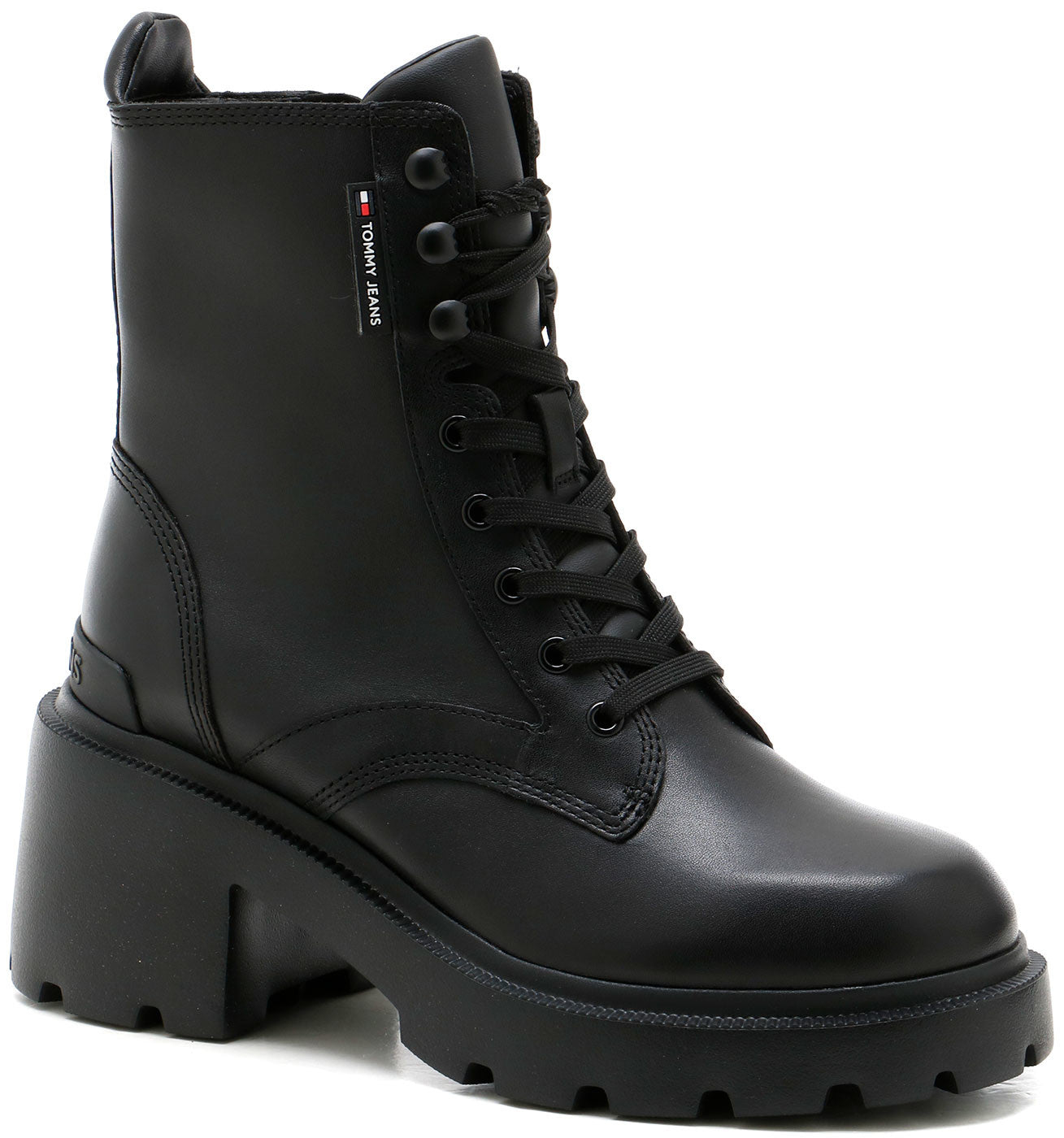 TOMMY JEANS TJW MID HEEL BOOT LEATHER