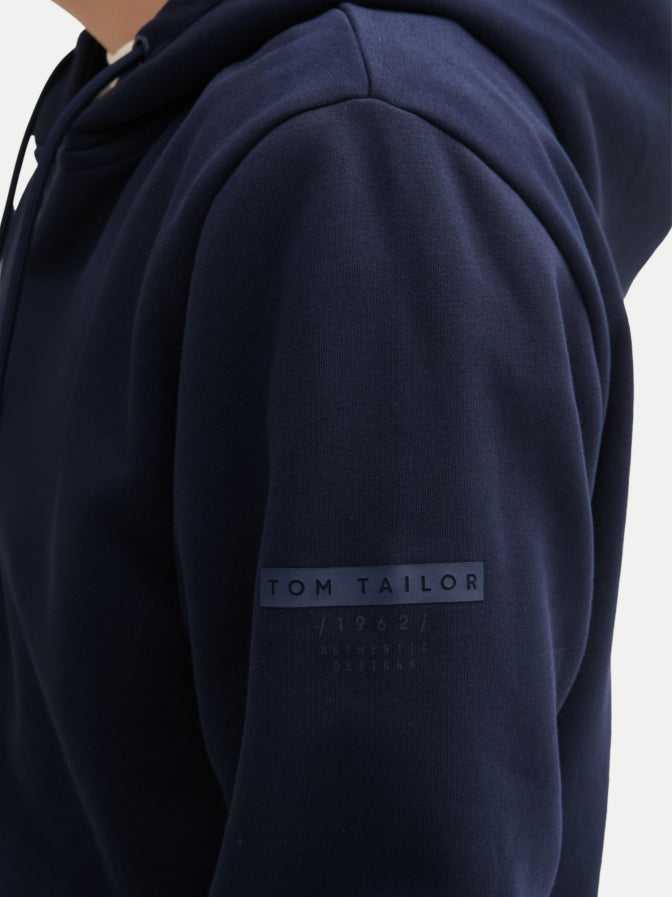 Tom Tailor pánska mikina s kapucňou tmavomodrá