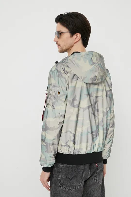 Alpha Industries pánska bunda s kapucňou vzorovaná - Original Brands