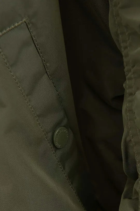 Alpha Industries pánska bunda zelená s kapucňou - Original Brands