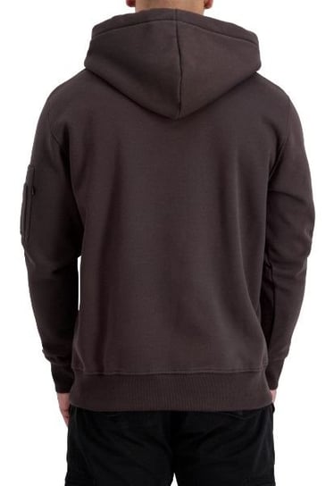 Alpha Industries pánska mikina Alpha Label čierna s kapucňou - Original Brands