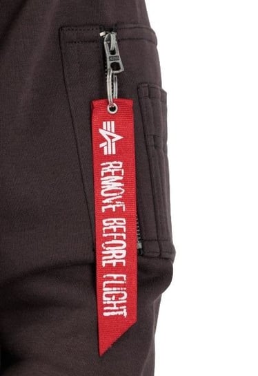Alpha Industries pánska mikina Alpha Label čierna s kapucňou - Original Brands