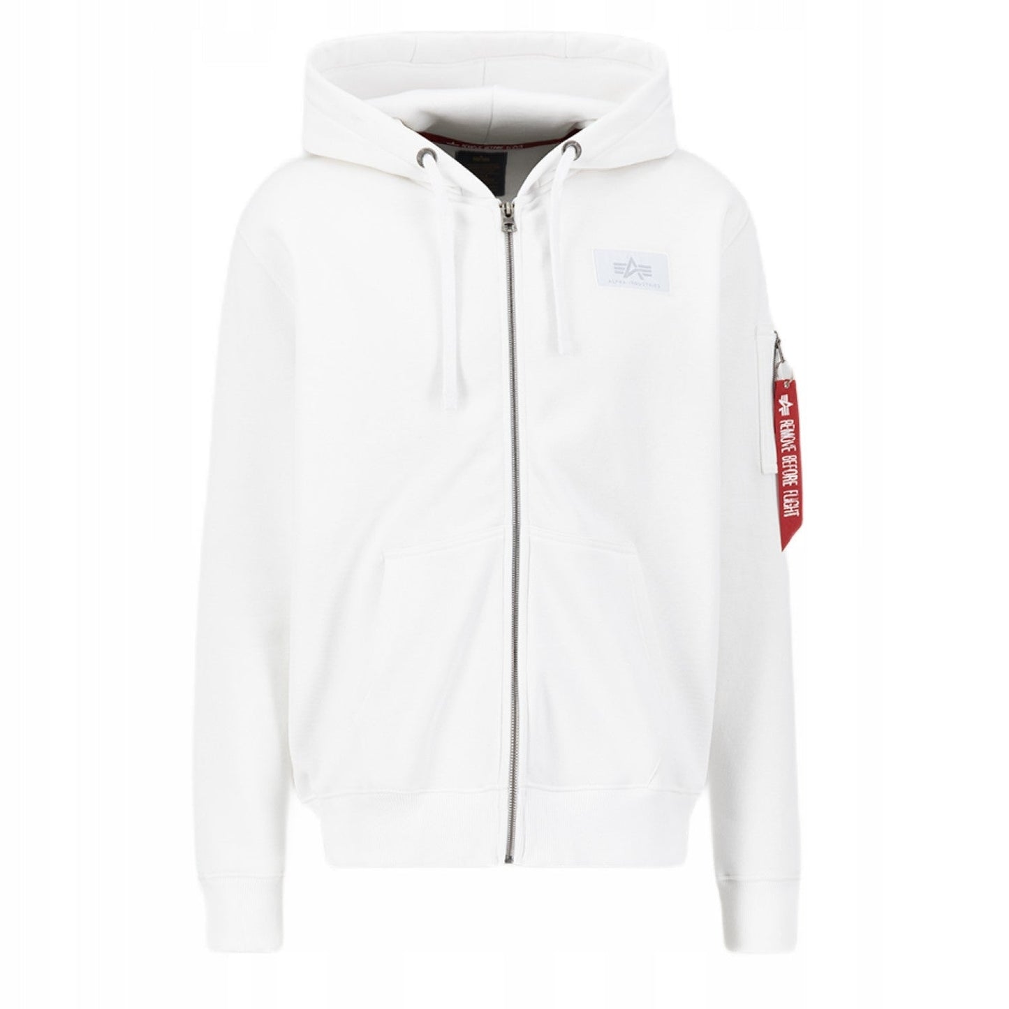 Alpha Industries pánska mikina Back Print Zip Hoody biela - Original Brands