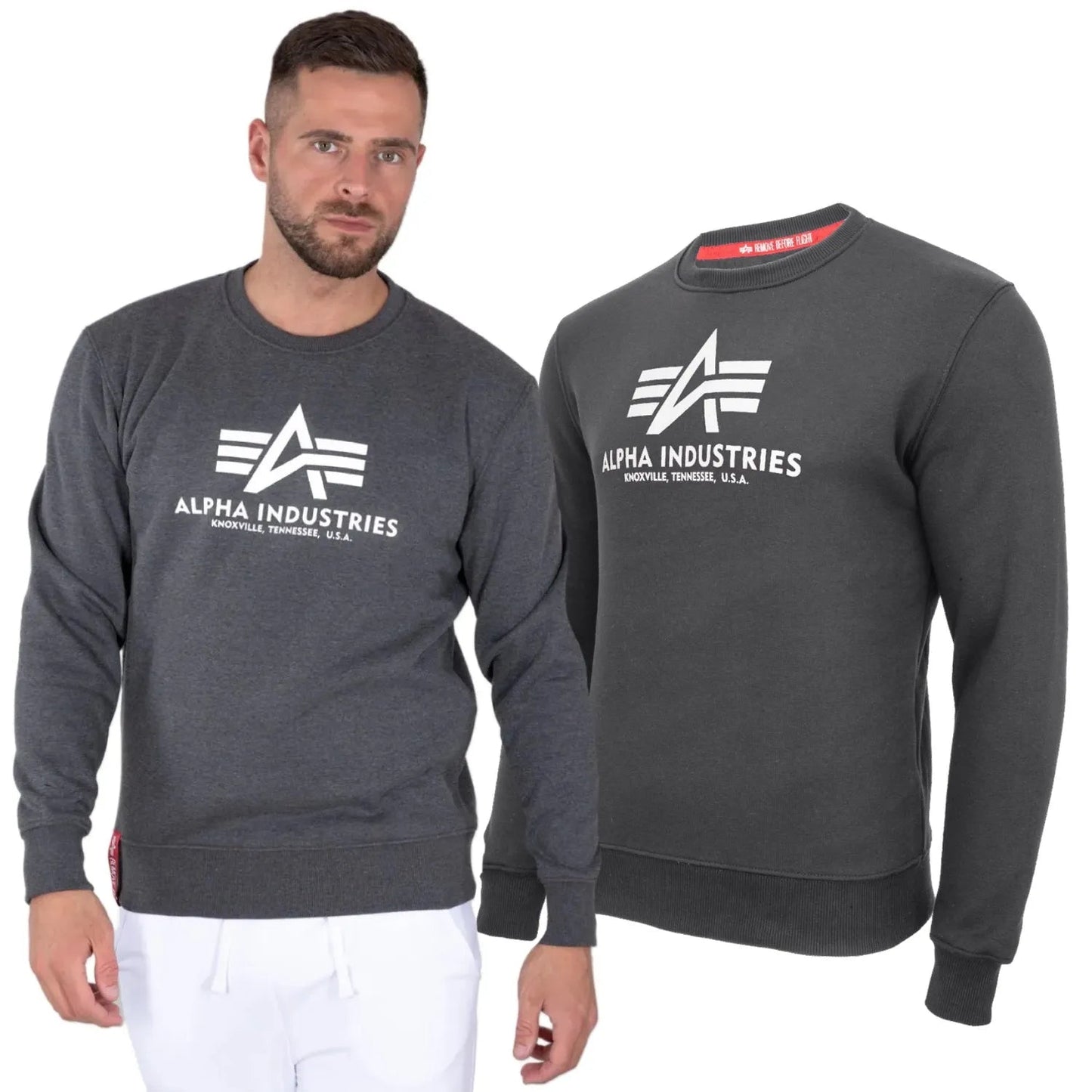 Alpha Industries pánska mikina Basic grafitová - Original Brands