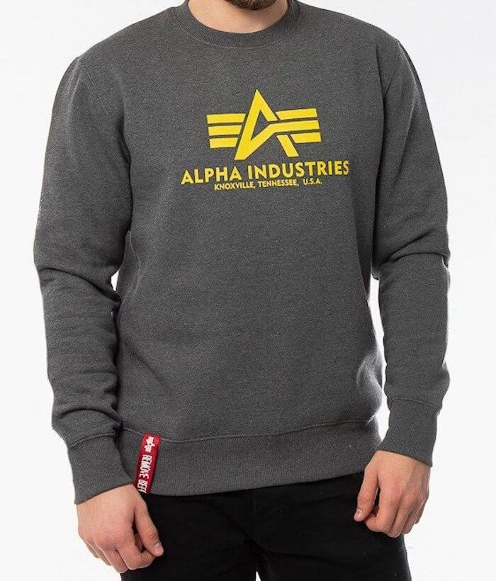 Alpha Industries pánska mikina Basic grafitová - Original Brands