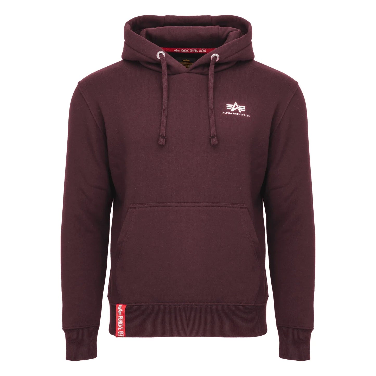 Alpha Industries pánska mikina Basic Small Logo bordová - Original Brands