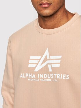 Alpha Industries pánska mikina Basic Sweater - ružová - Original Brands