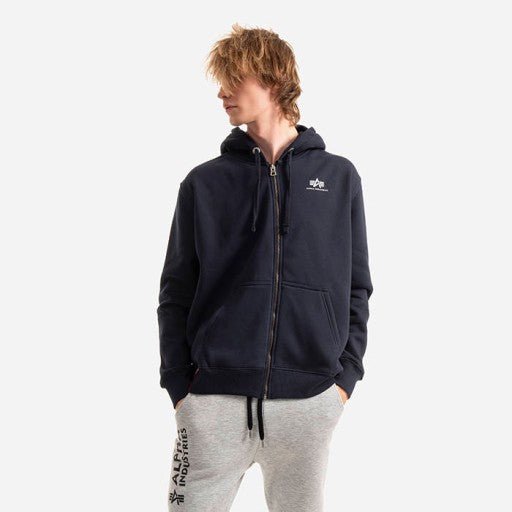Alpha Industries pánska mikina Basic Zip Hoody tmavomodrá - Original Brands
