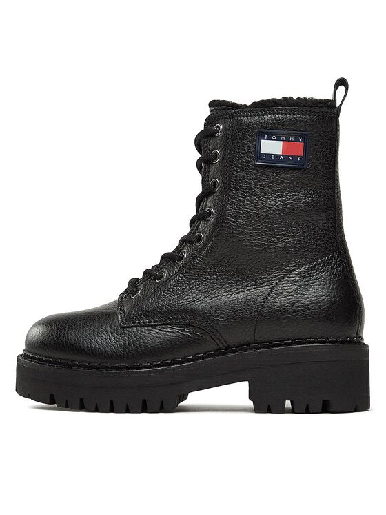 Tommy Jeans dámske členkové topánky TJW Urban Boot čierne