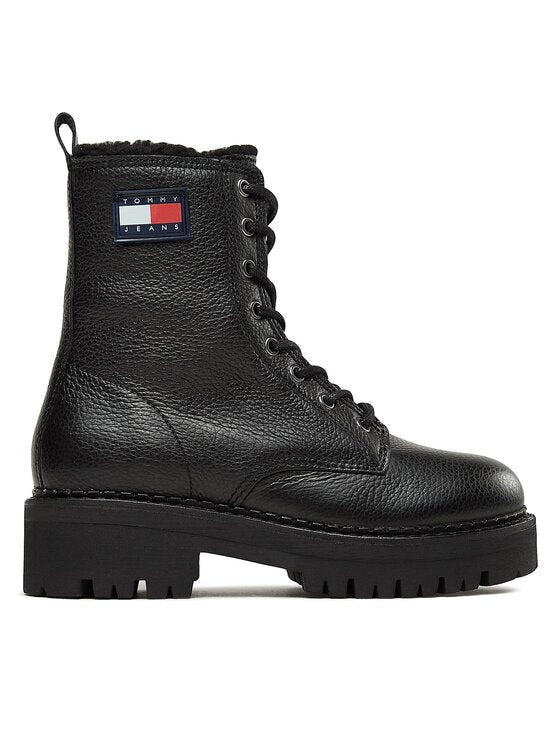 Tommy Jeans dámske členkové topánky TJW Urban Boot čierne