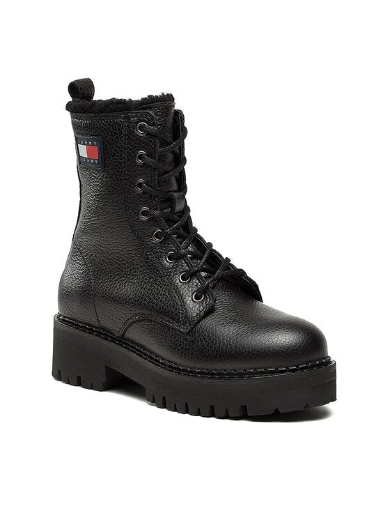 Tommy Jeans dámske členkové topánky TJW Urban Boot čierne